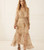 DAMASK BUTTON THROUGH GOWN - CHAI