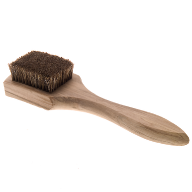 Horse Hair Plate Cleaning Brush with Handle (tooth brush style)