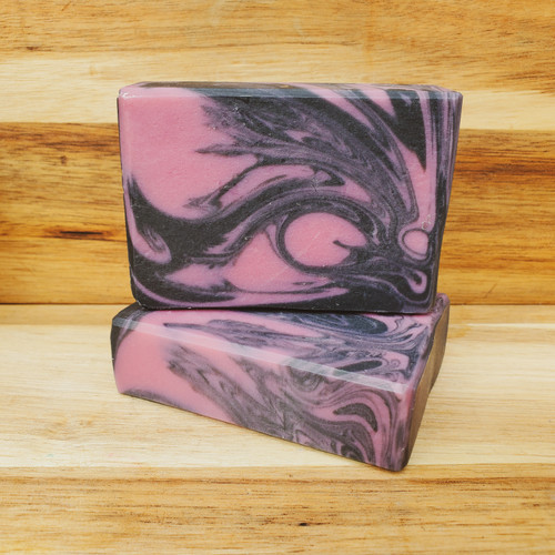 Raspberry Cream Charcoal and Moonshine Soap