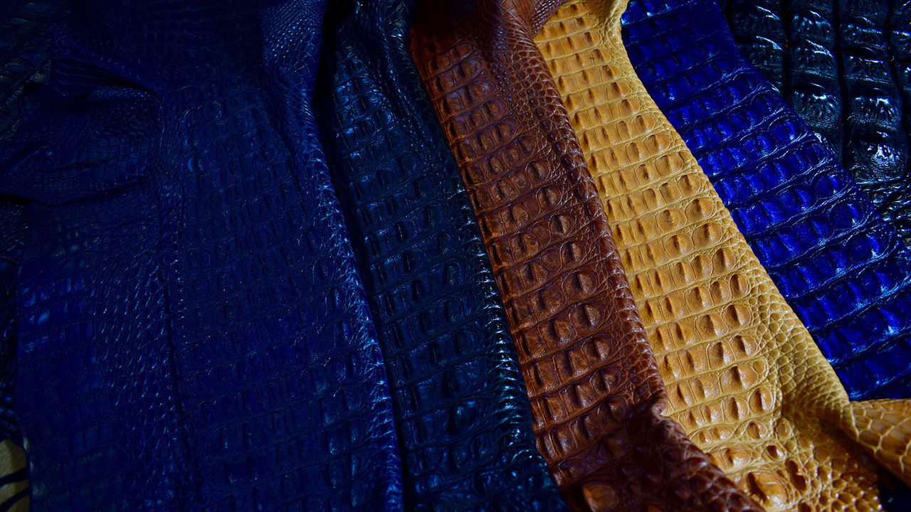 Ostrich Skin Matte American Blue Jean