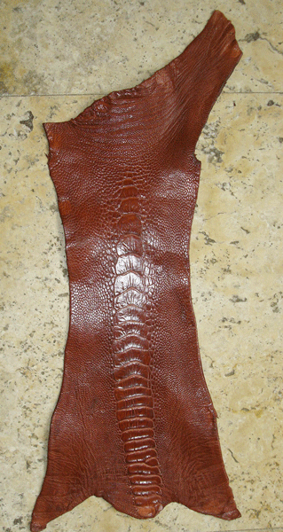 Ostrich Legs Skin Leather Pink Color