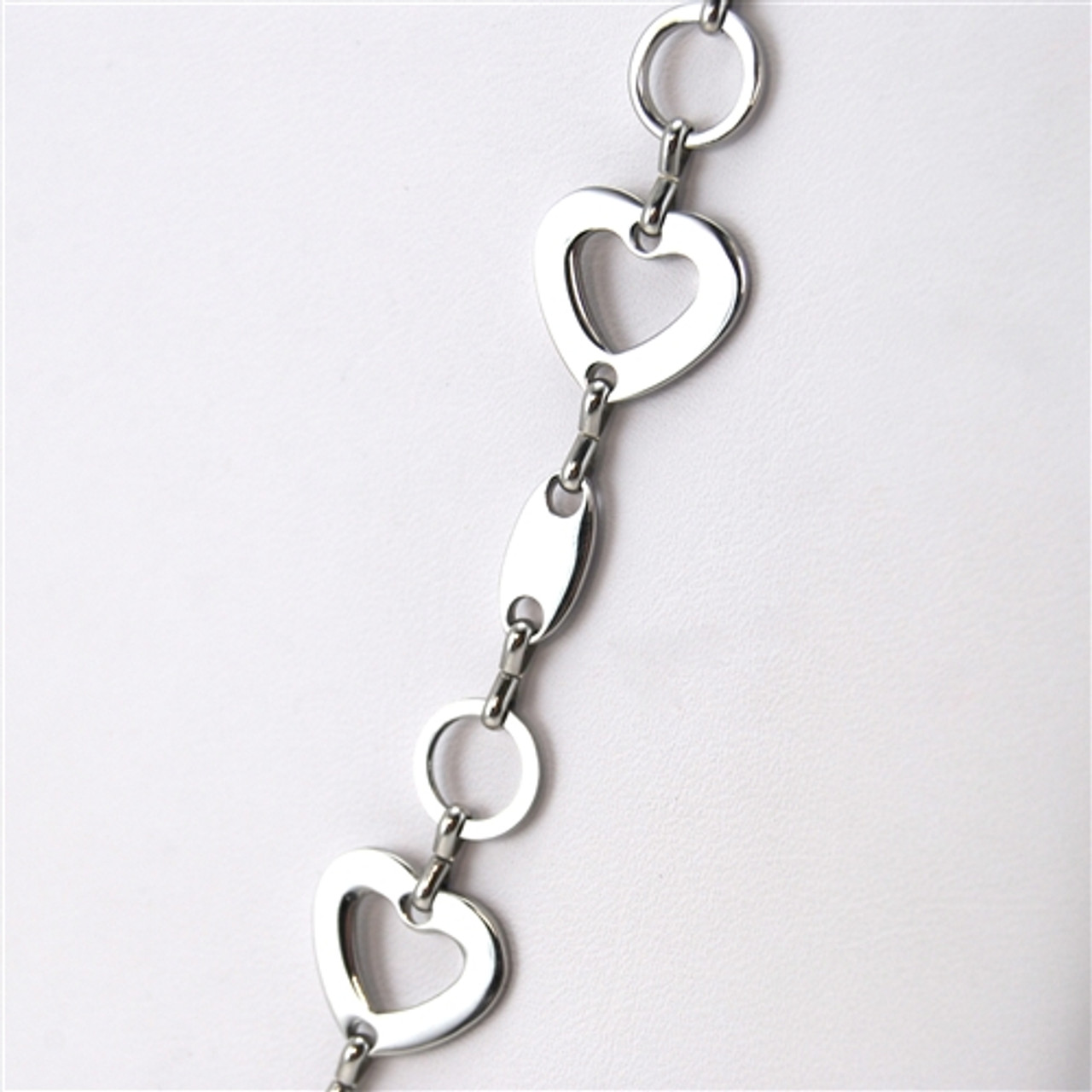 14k Gold Heart Link Chain Necklace