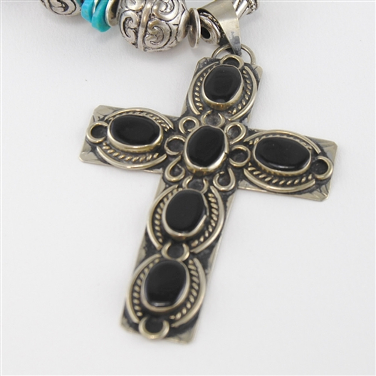 Men's Centauro Sterling Silver & Black Onyx Cross Pendant | Centauro | Di  MODOLO