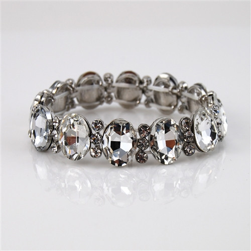 Clear Crystal Elastic Bling Bracelet