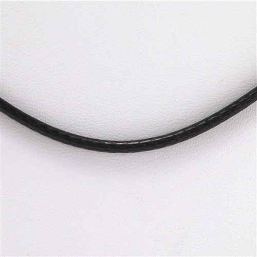 Black Leather 16" Cord Necklace