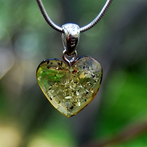 Baltic Amber Heart Pendant