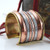 Cuff Bracelet Copper Silver Brass Striped