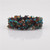 Beaded Bracelet Czech Glass Blue Leopard Skin Jasper