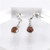 Amber Twisted Sterling Silver Drop Earrings