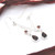 Garnet Sterling Silver Double Drop Earrings