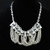 Crystal Silver Chain Bib Necklace