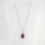 Red Swarovski Teardrop Pendant Rhodium Chain Necklace