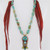 Kingman Turquoise Coral Copal Tibetan Pendant Necklace