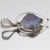Blue Drusy Silver Wire Wrapped Pendant