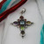 Sterling Silver and Semi-Precious Stones Cross Pendant