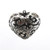 Antiqued Silver Filigree Heart Pendant