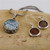Roman Glass and Roman Coin Necklace and Earrings Set