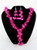 Fuchsia Pink Costume Necklace and Earrings