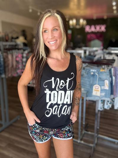 Not Today Satan Graphic Tank