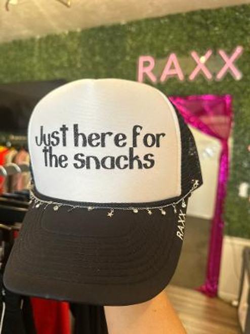 Just here for the snacks trucker hat Just here for the snacks trucker hat
