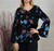 Black Bell Sleeve Floral Blouse