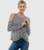 Cold Shoulder Grey Black Shirt