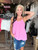 Pink Flowy Spaghetti Strap Blouse