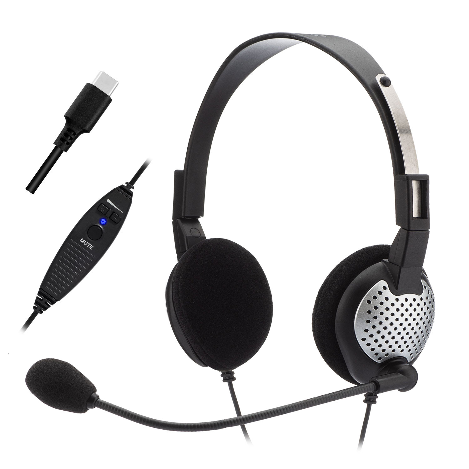 NC-185VM USB-C On-Ear Stereo Headset - Andrea Communications