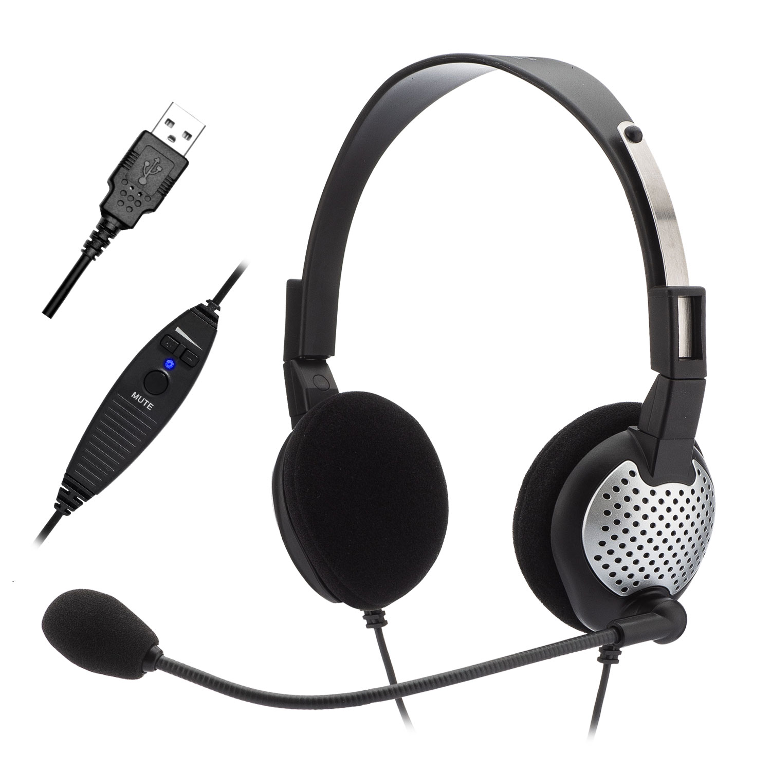 NC-185VM USB On-Ear Stereo Headset - Andrea Communications