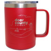 Red Insulated Mug with Powder Coated Finish - 15oz