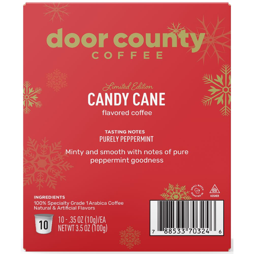 Candy Cane Coffee Single Serve Cups - 10 cups