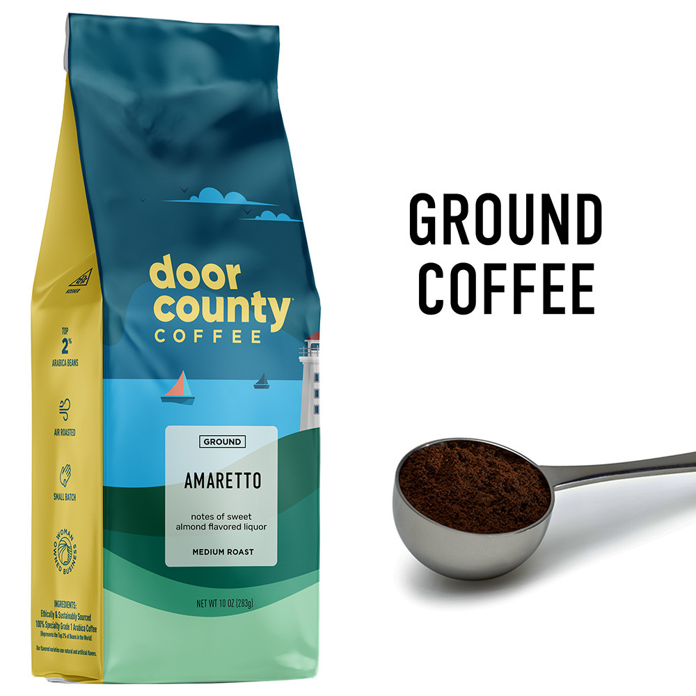 Amaretto Coffee 10 oz. Bag Ground - Door County Coffee & Tea Co.