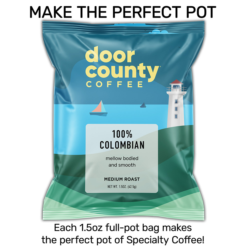 Colombian Coffee Full-Pot Bags, 6 Pack | Door County Coffee