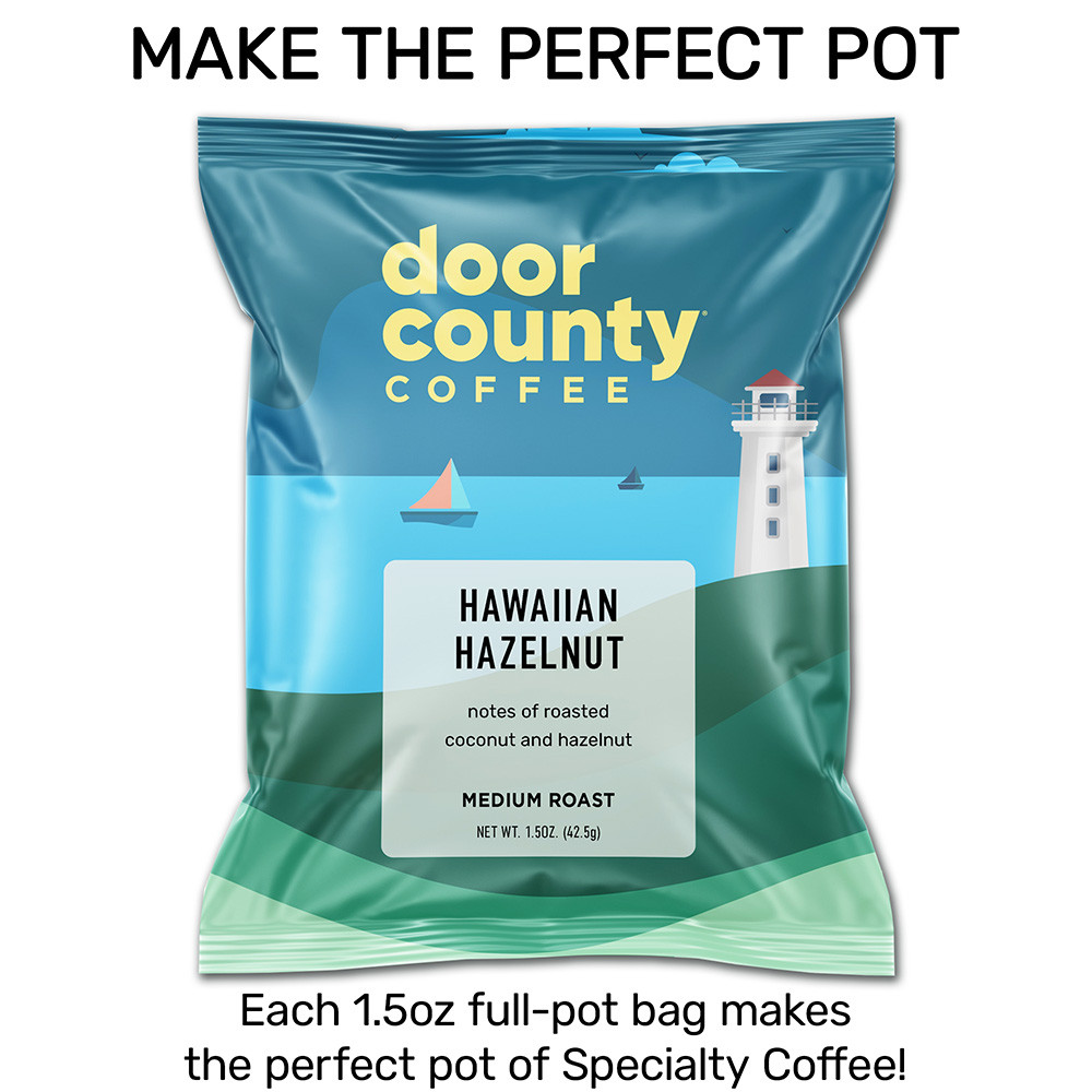 Hawaiian Hazelnut Coffee Full-Pot Bags | Door County Coffee