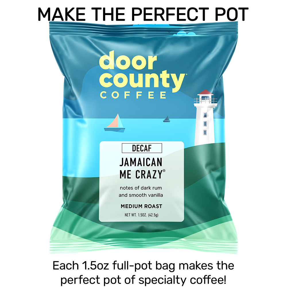 Jamaican Me Crazy Decaf Full-Pot Bags | Door County Coffee