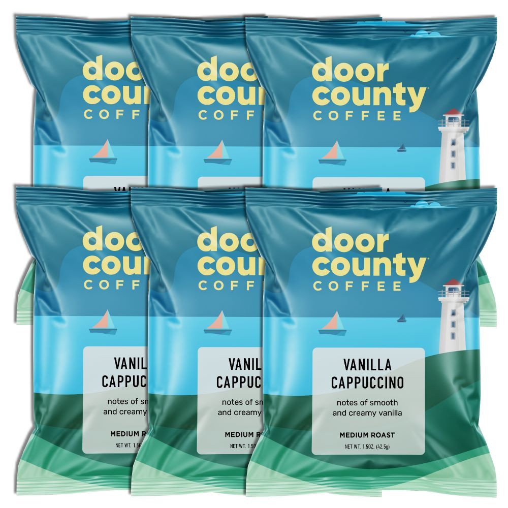 Vanilla Cappuccino Coffee Full-Pot Bags | Door County Coffee