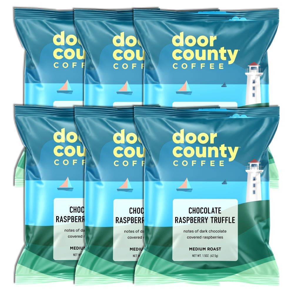 Chocolate Raspberry Truffle Full-Pot Bags | Door County Coffee