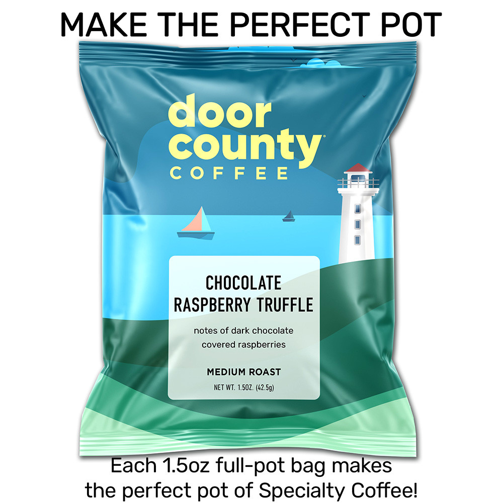 Chocolate Raspberry Truffle Full-Pot Bags | Door County Coffee