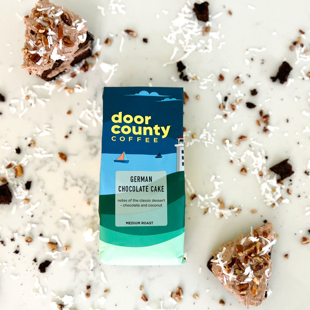 German Chocolate Cake 10oz. Wholebean | Door County Coffee