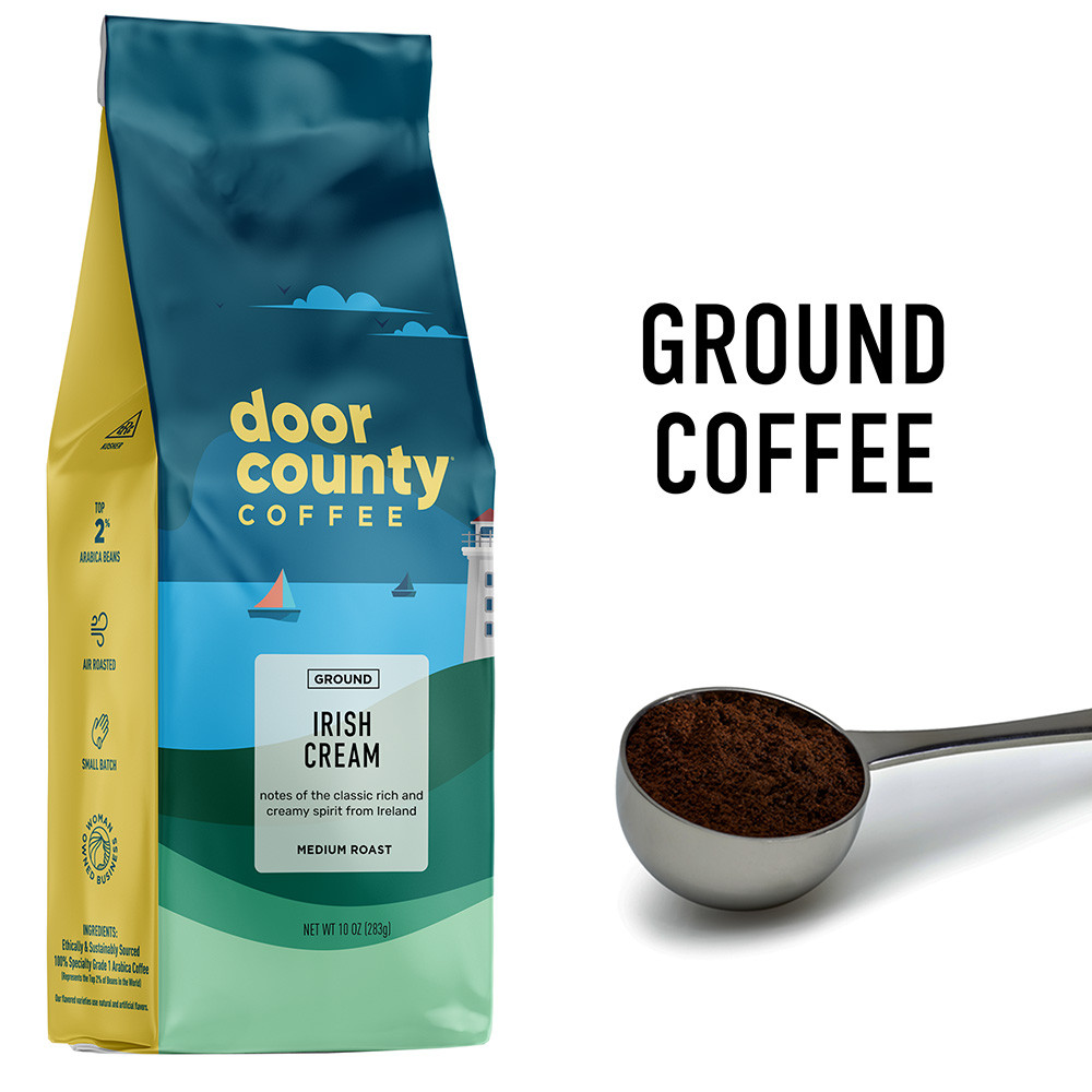 Irish Cream Coffee 10oz. Ground | Door County Coffee