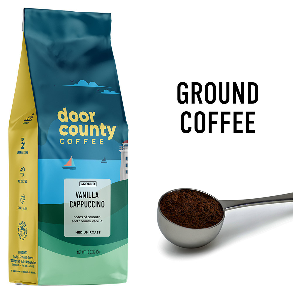 Vanilla Cappuccino 10oz. Ground | Door County Coffee