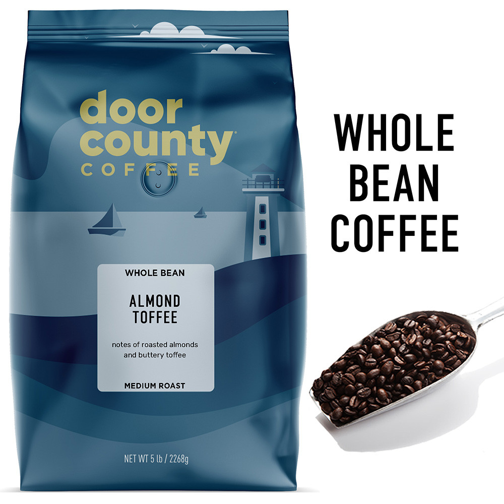 Almond Toffee Coffee 5 lb. Wholebean - Door County Coffee
