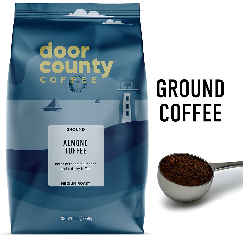 Almond Toffee Coffee 5 lb. Ground - Door County Coffee & Tea Co.