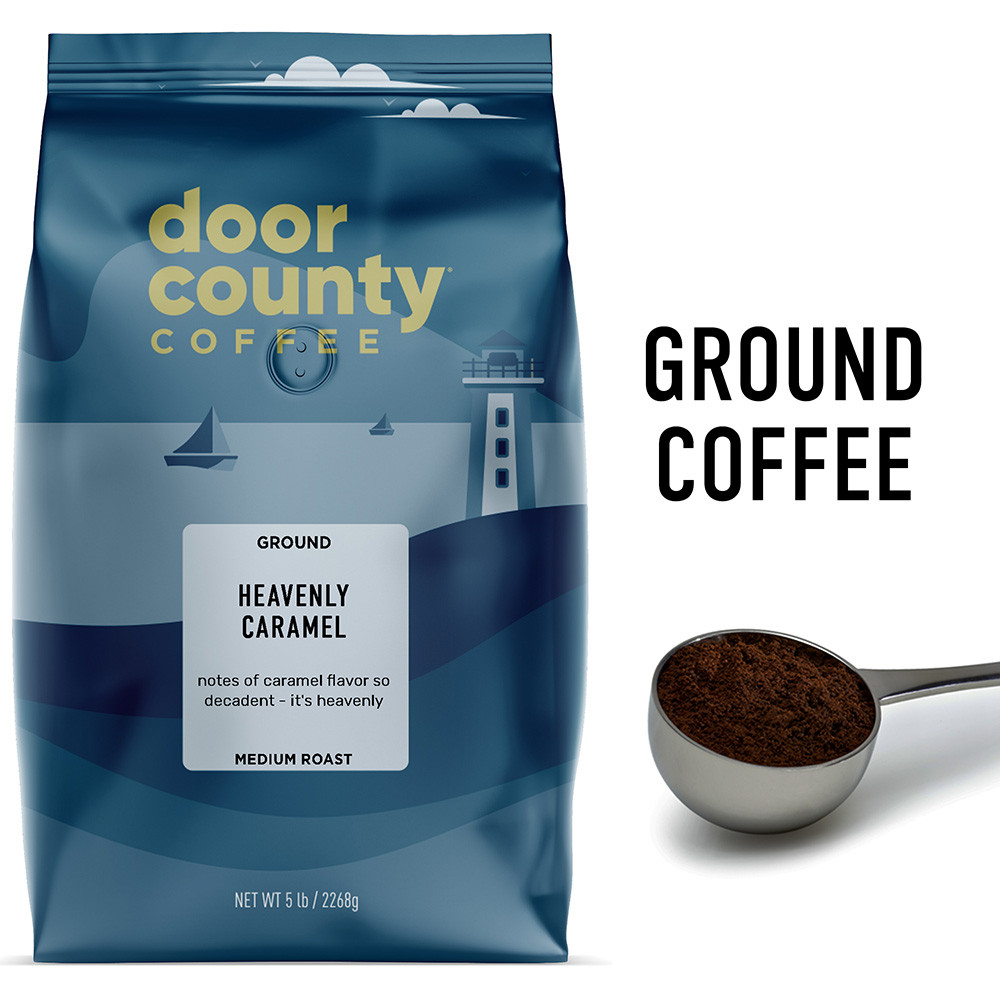Heavenly Caramel Coffee 5lb. Ground | Door County Coffee Heavenly Caramel Coffee 5lb. Ground | Door County Coffee