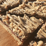 Coffee Glazed Pecan Blueberry Oatmeal Bars