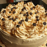 Dark Chocolate Espresso Cake with Salted Dulce de Leche Buttercream