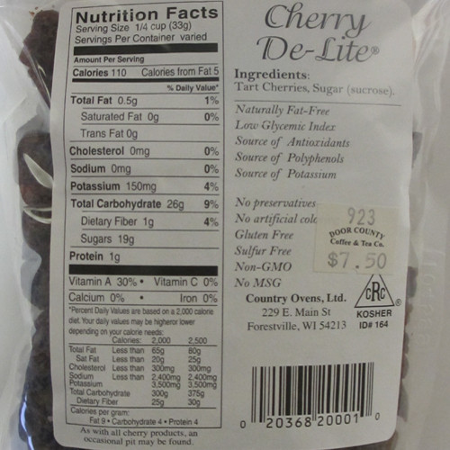 Cherry DeLite Dried Door County Cherries