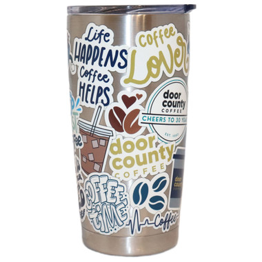 Door County Coffee Sticker Tumbler