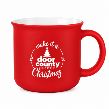 Make it a Door County Christmas Red Ceramic Mug