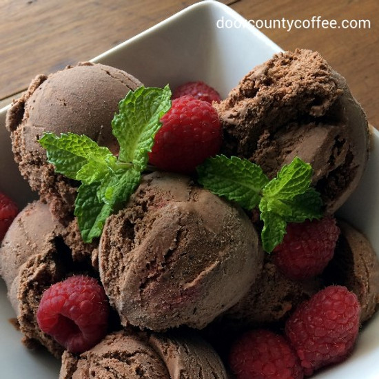 Raspberry Mocha Truffle Ice Cream